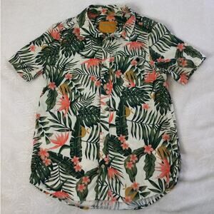 Flomotion Button up Floral Hawaiian shirt Mens Small